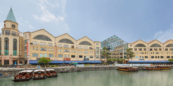 The Riverside Point Shopping Mall with Shops Bars and Restaurants